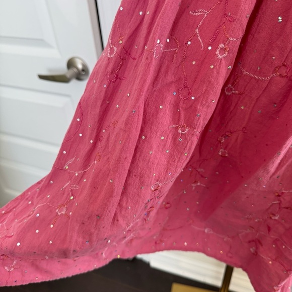 Pink Fairycore sparkley Smocked Women's Dress S/M - Picture 4 of 6